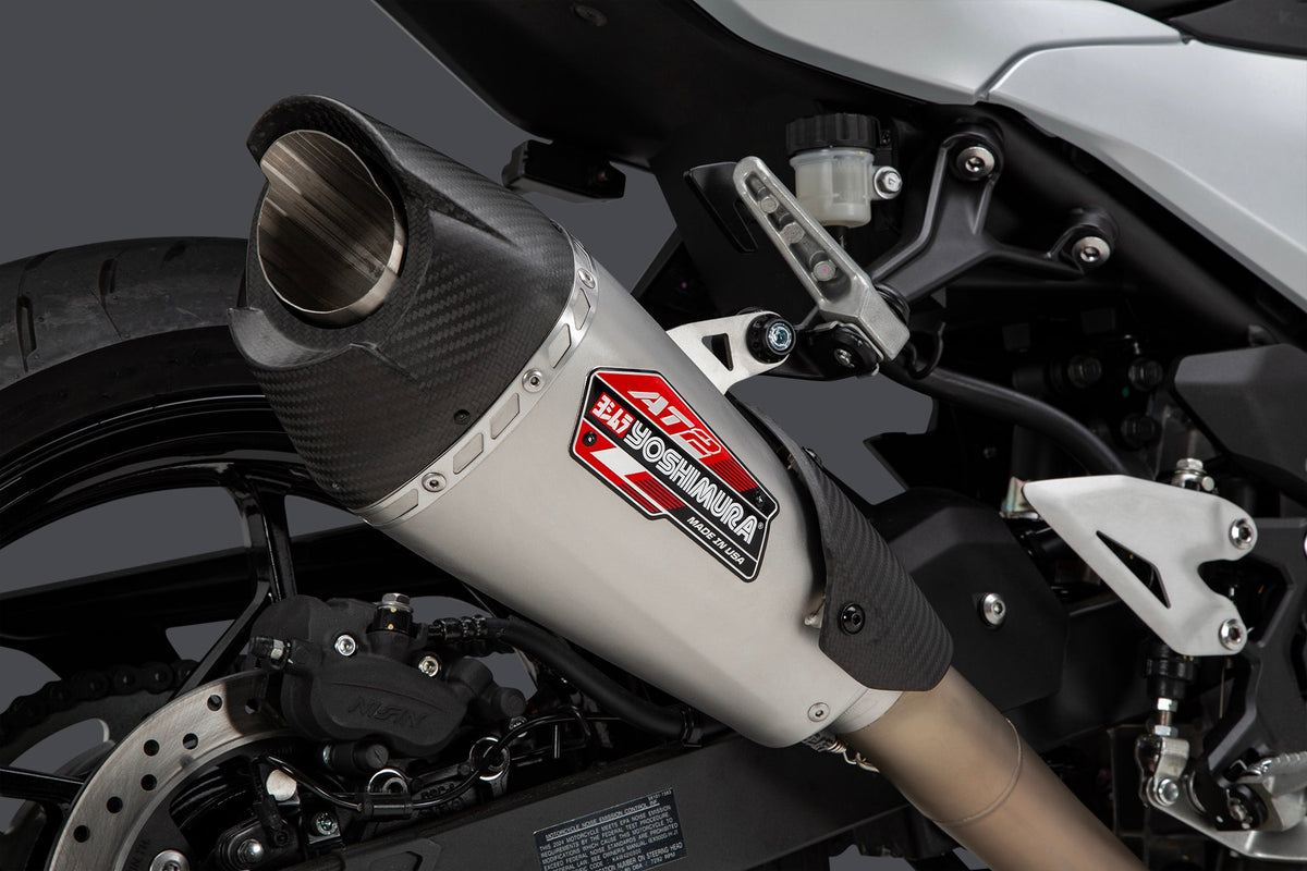 Yoshimura AT2 Stainless Full Exhaust for Kawasaki NINJA-500/Z500 – product view (14730AP520)