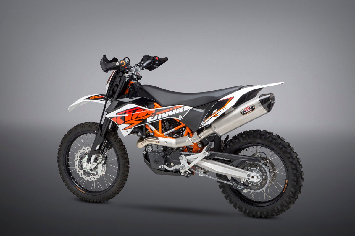 Yoshimura R-77 Stainless Slip-On Exhaust for Husqvarna 701-ENDURO-SUPER-MOTO / KTM 690-ENDURO-R – product view (19701BD520)