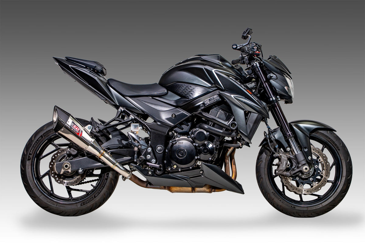 Yoshimura R-11 Stainless Slip-On Exhaust – product view (1U0-158-5E50)