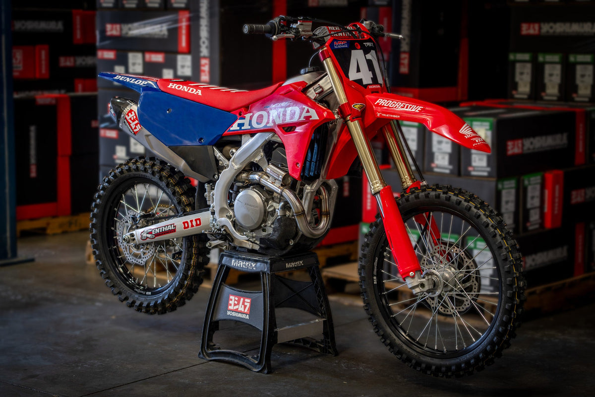 Yoshimura RS-12 Stainless, Titanium Full Exhaust with Titanium Muffler for Honda CRF450R/RX (225870S720)