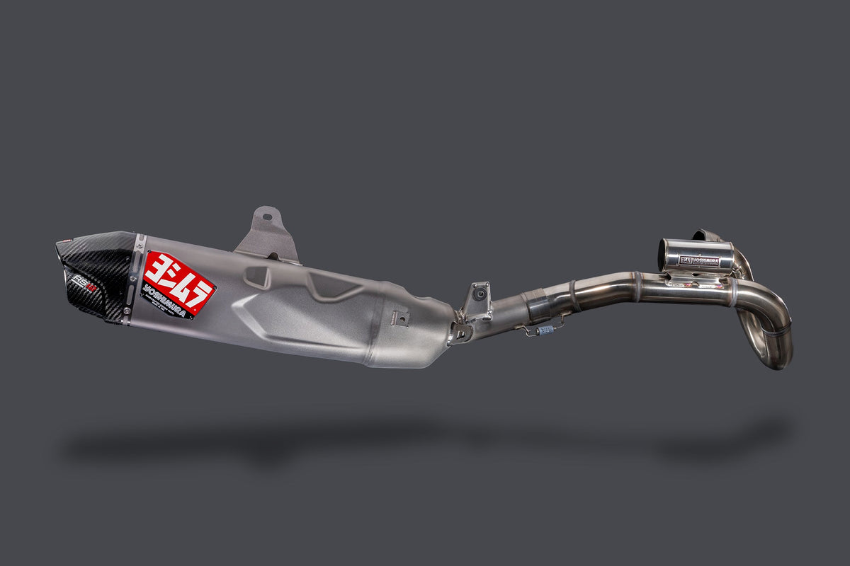 Yoshimura RS-12 Stainless, Titanium Full Exhaust with Titanium Muffler for Honda CRF450R/RX – product view (225870S720)
