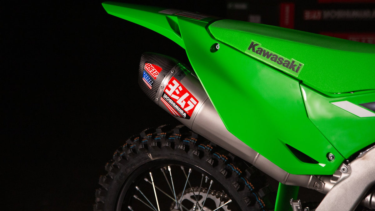 Yoshimura RS-12 Stainless Full Exhaust for Kawasaki KX250F/X – lifestyle photo (242950S521)