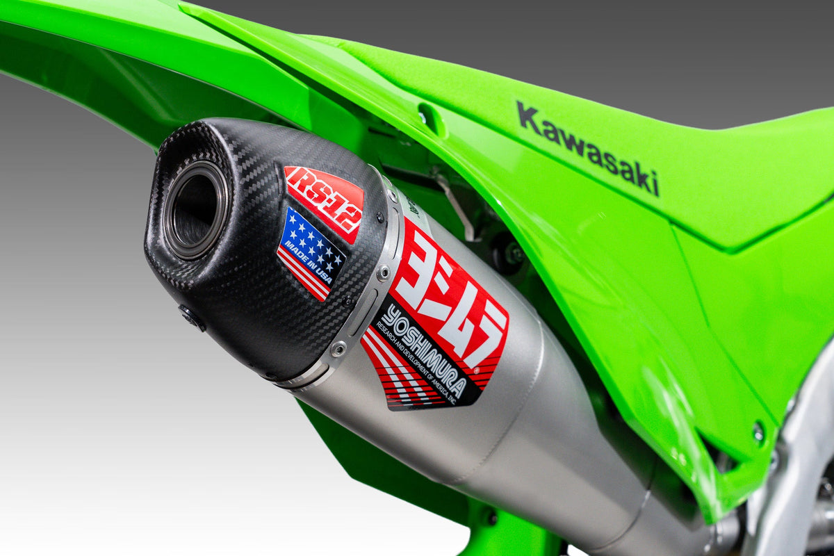 Yoshimura RS-12 Stainless Full Exhaust for Kawasaki KX450F/X – lifestyle photo (244730S521)