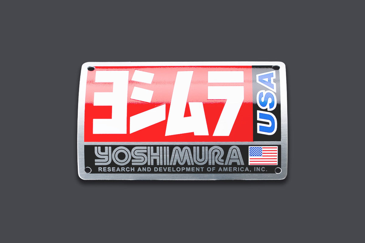 Yoshimura MUFFLER NAME BADGE RS3 OVAL (square USA) (AC106W-RS3)