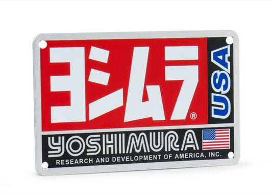 Yoshimura MUFFLER NAME BADGE TRC,TRS TRI-OVAL (square USA) (AC106W-TRS)