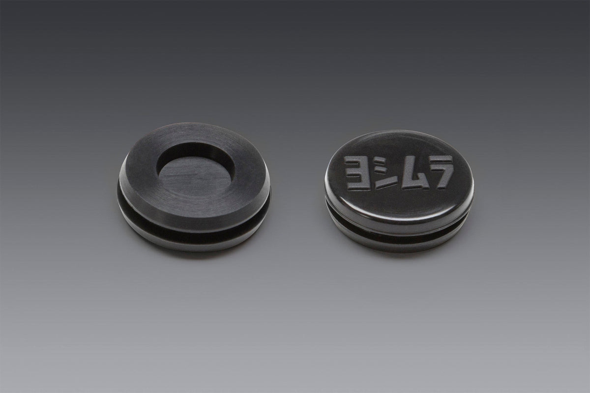 Yoshimura RUBBER GROMMET WITH LOGO / RS-9 / RS-12 END-CAP INSERT HOLE PLUG (GRMT-RS9)
