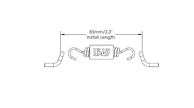 Yoshimura Exhaust Spring W/Insulator, 3'' Length (sold each) – lifestyle photo (RACE-SPL-1)