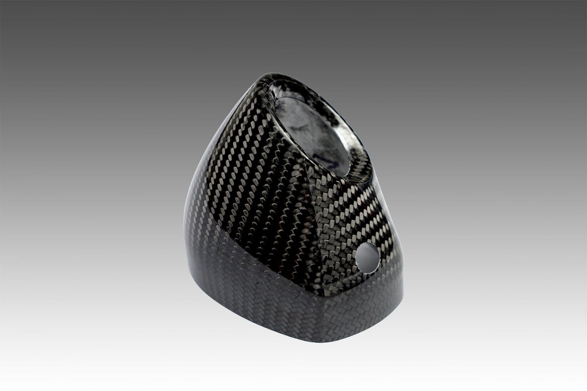 Yoshimura RS4S Carbon Fiber End Cap Cover w/ Insert Hole (RS4S-CFC-1)