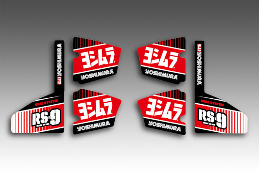 Yoshimura MUFFLER BADGE RS-9 Decal Set (6 pcs) (RS9-NB004)