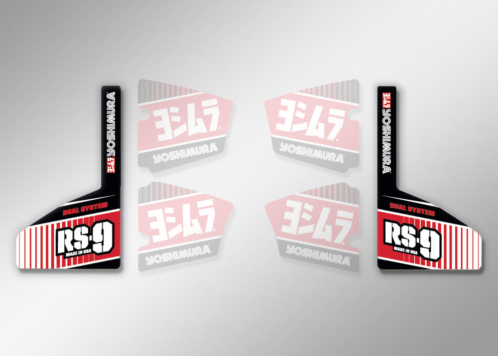 Yoshimura RS9 V2 CANISTER DECAL, LH & RH (RS9-NB004L)