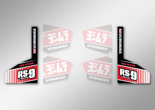 Yoshimura RS9 V2 CANISTER DECAL, LH & RH (RS9-NB004L)