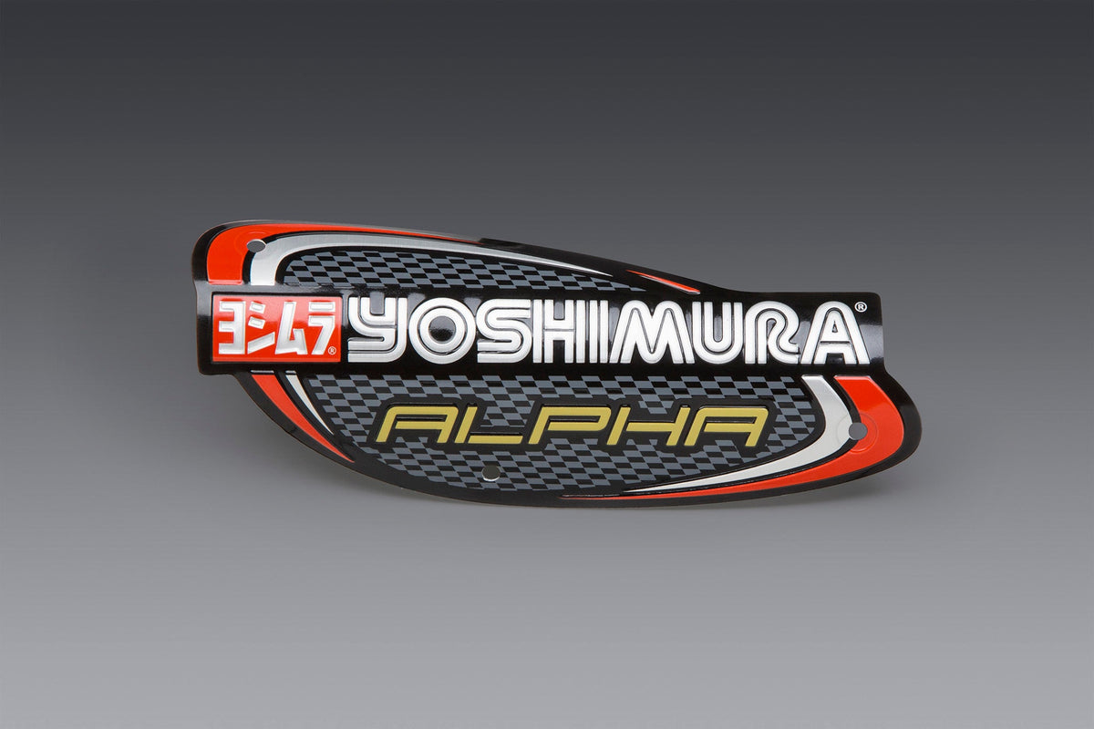 Yoshimura Muffler Name Badge Stainless Alpha and Alpha Taper (YM5-NB001)